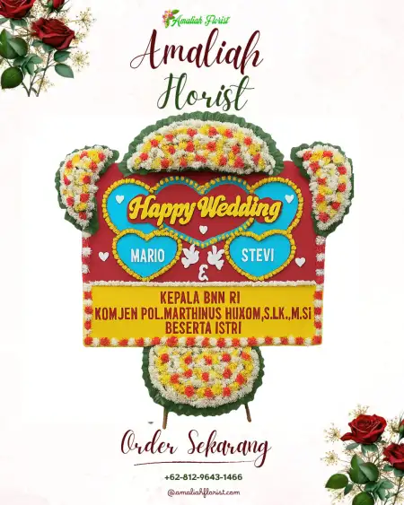 Papan Bunga Pernikahan Kalibombong